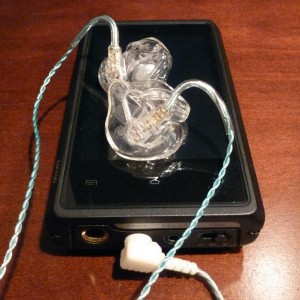 Fit-Ear PS-5 custom in-ear monitor with iBasso DX100