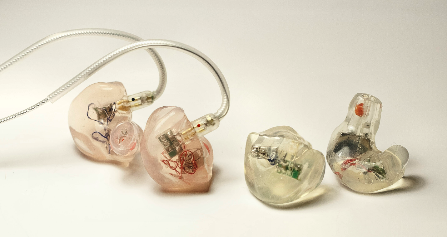 Custom Art custom in-ear monitors with detachable cables
