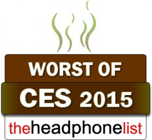 The Headphone List Worst of CES 2015 award badge.fw